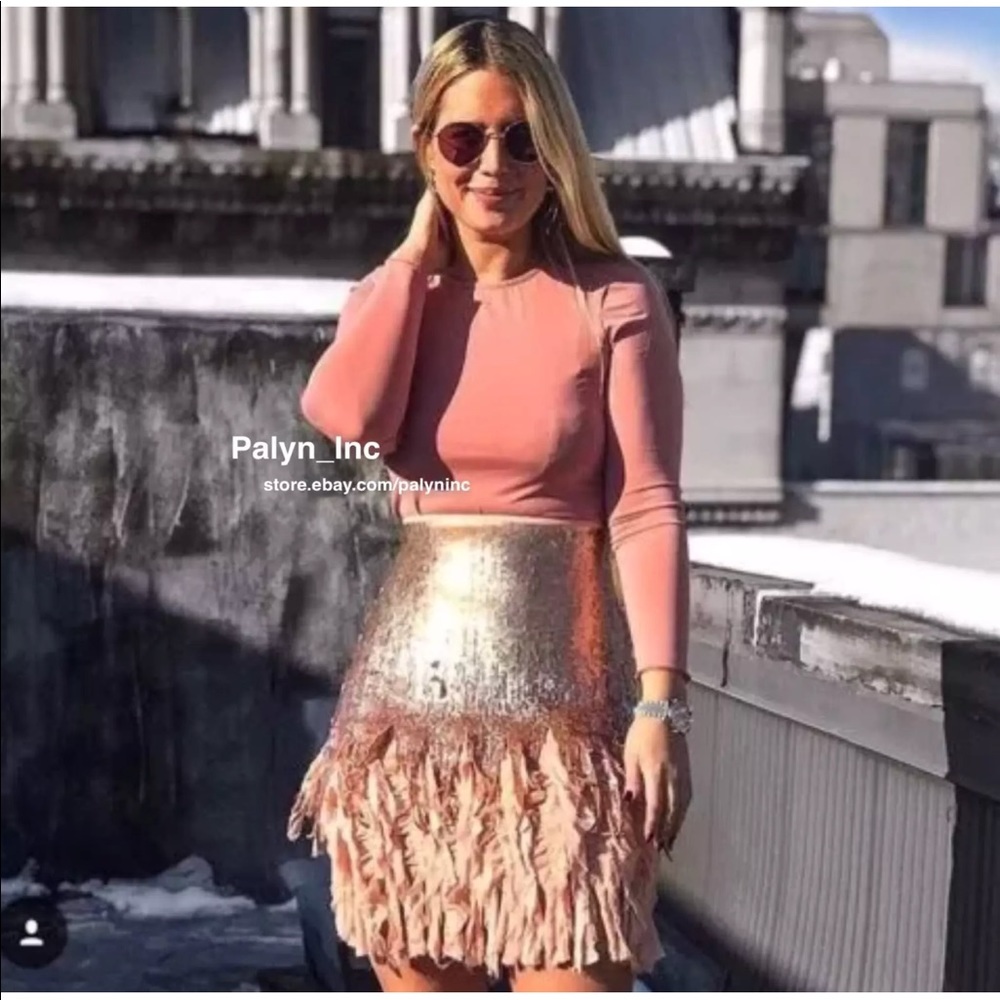 Zara sequin Skirt - Picture 3 of 6